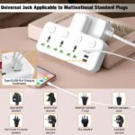 ⁦Multiprise Murale LED avec 2 ports USB-A et 1 port USB-C (charge rapide) - مقبس طاقة مقبس طاقة مع منافذ شحن⁩ - الصورة ⁦5⁩