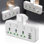 Multiprise Murale LED avec 2 ports USB-A et 1 port USB-C (charge rapide) - مقبس طاقة مقبس طاقة مع منافذ شحن