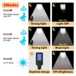 ⁦Lampadaires solaires à LED d'extérieur avec détecteur de mouvements - مصباح خارجي يعمل بالطاقة الشمسية⁩ - الصورة ⁦2⁩
