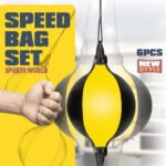 ⁦Ensemble Sac de Boxe Speed Bag SET 6Pcs pour l'entrainement à domicile - طقم كرة البوكس قابلة للإرتداد⁩ - الصورة ⁦3⁩