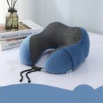 ⁦Kit de voyage 3in1 Oreiller en mousse à mémoire de forme en forme de U avec Bouchon d'oreille et Bandeau Yeux⁩ - الصورة ⁦6⁩