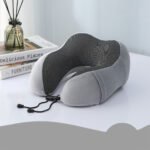 ⁦Kit de voyage 3in1 Oreiller en mousse à mémoire de forme en forme de U avec Bouchon d'oreille et Bandeau Yeux⁩ - الصورة ⁦5⁩