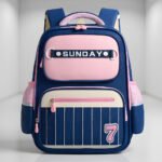 ⁦Sac à Dos Scolaire pour Enfants SUNDAY Rose et Bleu - حقيبة ظهر مدرسية للأطفال وردي وأزرق⁩ - الصورة ⁦2⁩