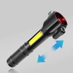 ⁦Lampe de poche rechargeable à LED avec brise vitre intégré - 300 Lumens⁩ - الصورة ⁦3⁩