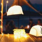 ⁦Guirlande lumineuse LED en forme de tente portable rechargeable pour camping - مصباح تخييم على شكل خيمة⁩ - الصورة ⁦5⁩