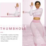 ⁦Ensemble de sport extensible pour femme 2 Pcs - Rose⁩ - الصورة ⁦2⁩