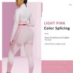 ⁦Ensemble de sport extensible pour femme 2 Pcs - Rose⁩ - الصورة ⁦4⁩