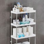 ⁦Étagère de salle de bain au-dessus des toilettes à 3 niveaux⁩ - الصورة ⁦7⁩