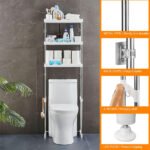 ⁦Étagère de salle de bain au-dessus des toilettes à 3 niveaux⁩ - الصورة ⁦5⁩