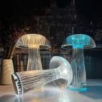 ⁦Veilleuses transparentes avec télécommande tactile en forme de champignon⁩ - الصورة ⁦2⁩