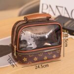 ⁦Trousse de toilette transparente double couche pour femmes, sac cosmétique étanche de grande capacité⁩ - الصورة ⁦7⁩