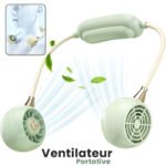 Ventilateur De Cou Rechargeable À 3 Vitesses DM68A - مروحة عنق