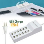 Station de charge USB avec multiprise 12 ports charge rapide - مقبس طاقة متعدد المنافذ