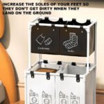 ⁦Grand Panier à Linge 4 Compartiments pour Ranger les Vêtements - سلة تجميع الملابس حجم كبير⁩ - الصورة ⁦6⁩