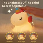 ⁦Veilleuse en Silicone Forme Unicorne pour Chambre d'enfant Rechargeable⁩ - الصورة ⁦2⁩