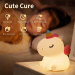 ⁦Veilleuse en Silicone Forme Unicorne pour Chambre d'enfant Rechargeable⁩ - الصورة ⁦6⁩