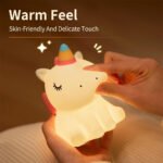⁦Veilleuse en Silicone Forme Unicorne pour Chambre d'enfant Rechargeable⁩ - الصورة ⁦4⁩