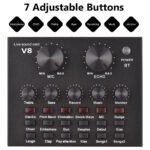 ⁦V8 Externe Live Carte Son avec Microphone Set - بطاقة صوت مع ميكروفون للتسجيلات الصوتية⁩ - الصورة ⁦4⁩