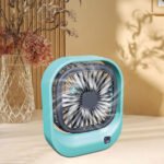 ⁦Mini ventilateur carré rechargeable par USB - مروحة مكتب قابلة للشحن⁩ - الصورة ⁦6⁩