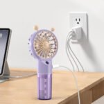 ⁦Humidificateur et Ventilateur Portatif avec Batterie Rechargeable USB 2en1 - مروحة ومعطر جو⁩ - الصورة ⁦2⁩