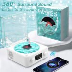 ⁦Lecteur Vinyle Sans Fil Bluetooth avec Effet Lumineux RVB - مكبر صوت بلوتوث⁩ - الصورة ⁦3⁩