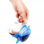 ⁦6 couvercles en silicone, extensibles, réutilisables⁩ - الصورة ⁦10⁩