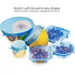 ⁦6 couvercles en silicone, extensibles, réutilisables⁩ - الصورة ⁦4⁩