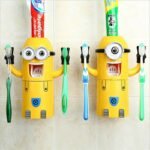 ⁦Minions Distributeur et porte brosse a dent 2 in1 presse-dentifrice automatique pour enfants⁩ - الصورة ⁦2⁩