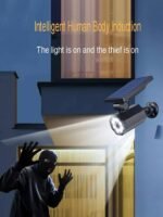 ⁦Projecteur mural à energie solaire en forme de camera Avec Détecteur De Mouvement et détecteur jour/nuit⁩ - الصورة ⁦2⁩