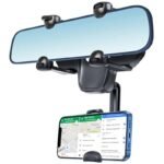 ⁦Support smartphone réglable pour rétroviseur de voiture 360 degrés⁩ - الصورة ⁦5⁩
