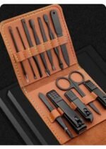 ⁦Ensemble de 12 pcs coupe-ongles professionnel en acier inoxydable⁩ - الصورة ⁦8⁩