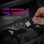 ⁦Bande lumineuse Fibre optique Led fluo RGB USB pour intérieur de voiture⁩ - الصورة ⁦6⁩