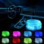 ⁦Bande lumineuse Fibre optique Led fluo RGB USB pour intérieur de voiture⁩ - الصورة ⁦2⁩