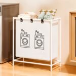 Panier à linge sur roulettes pour vêtements sales en salle de bain  - سلة تجميع الملابس الغسيل