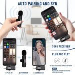 ⁦Microphone cravate sans fil 3 en 1 Plug and Play avec puce de réduction du bruit - ميكروفون لاسلكي⁩ - الصورة ⁦5⁩