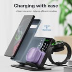 ⁦Chargeur sans fil 4 en 1 et station de charge ultra rapide avec Miroir Réveil integré⁩ - الصورة ⁦3⁩