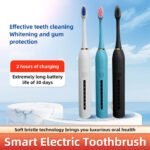 ⁦Brosse à Dents Électrique 4 Têtes Incluses Rechargeable et Étanche IPX7 - فرشاة أسنان كهربائية بأربعة رؤوس⁩ - الصورة ⁦5⁩