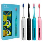 ⁦Brosse à Dents Électrique 4 Têtes Incluses Rechargeable et Étanche IPX7 - فرشاة أسنان كهربائية بأربعة رؤوس⁩ - الصورة ⁦3⁩