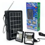Kit d’Éclairage Solaire avec Haut Parleur et Deux Lampes XB-2321BT  - طقم إنارة بالطاقة الشمسية