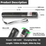 ⁦Pointeur Laser Puissant Multifonctions 2000 Mètres - مصباح ليزر قوي للمسافات الطويلة متعدد الوظائف⁩ - الصورة ⁦5⁩