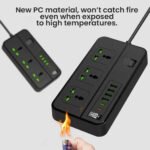 ⁦Multiprise 3 Socket avec 4 Ports USB 2 Type-C 4000W Protection Surcharge - مقبس طاقة  مع منافذ شحن⁩ - الصورة ⁦2⁩