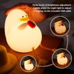⁦Veilleuse Forme de Canard Silicone Rechargeable Pour Bébé ZH118⁩ - الصورة ⁦4⁩