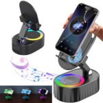 Haut-parleur Bluetooth sans fil 5 en 1 avec lumière ambiante colorée