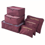 ⁦Ensemble de 6 Pcs Sacs de rangement Cube de voyage laundry Pouch⁩ - الصورة ⁦6⁩