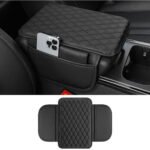 ⁦Housse fine pour Accoudoir de voiture en cuir avec 2 sacs de rangement - وسادة مسند الذراع في السيارة⁩ - الصورة ⁦6⁩