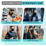 ⁦Lot de 50Pcs Bavettes jetables à trois couches - علبة كمامات سوداء⁩ - الصورة ⁦4⁩