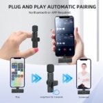 ⁦K11 Microphone-cravate sans fil Recording Audio Video Androïd / iPhone ⁩ - الصورة ⁦5⁩