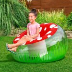 ⁦Fauteuil Gonflable Géant Champignon 112x112x66 cm Bestway 75123 - أريكة قابلة للنفخ⁩ - الصورة ⁦6⁩