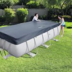 ⁦Bache Piscine Rectangulaire en Polypropylène 412x201cm  Bestway 58232 - غطاء مسبح⁩ - الصورة ⁦4⁩