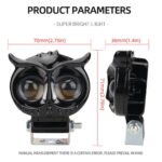 ⁦Lumière de hibou antibrouillard LED pour la moto 1Pcs - مصباح دراجات نارية عالي السطوع⁩ - الصورة ⁦4⁩